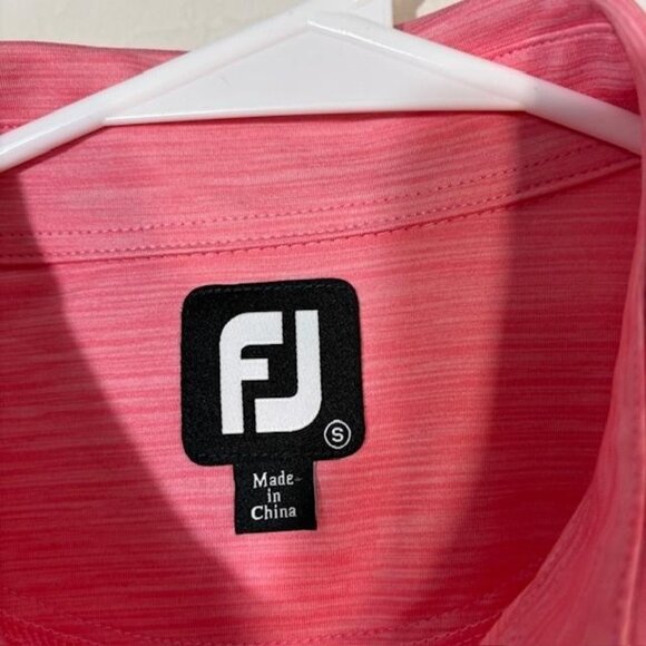 FootJoy Polo Shirt Mens Small Pink Heather Golf TPC Colorado Performance Stretch - Picture 3 of 8